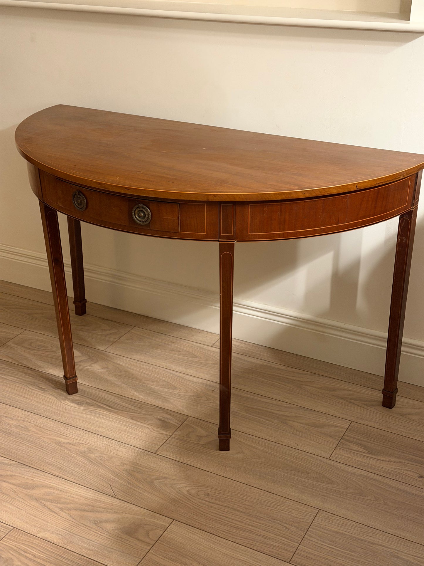 Sheraton Revival Demi-Lune Table