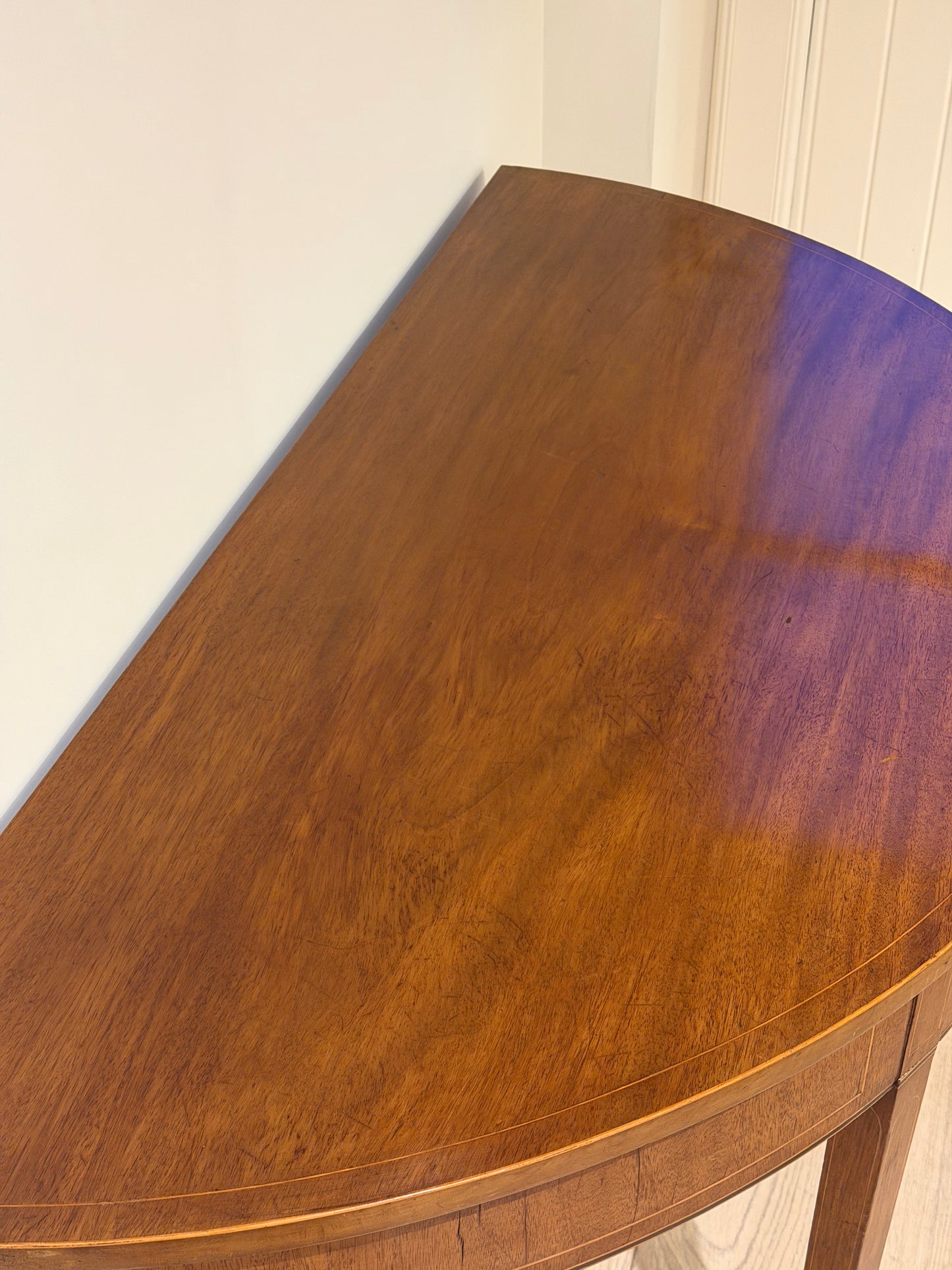 Sheraton Revival Demi-Lune Table