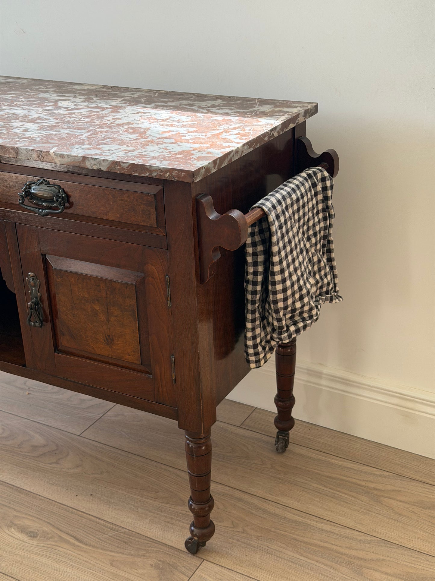 Burr Walnut & Marble Washstand