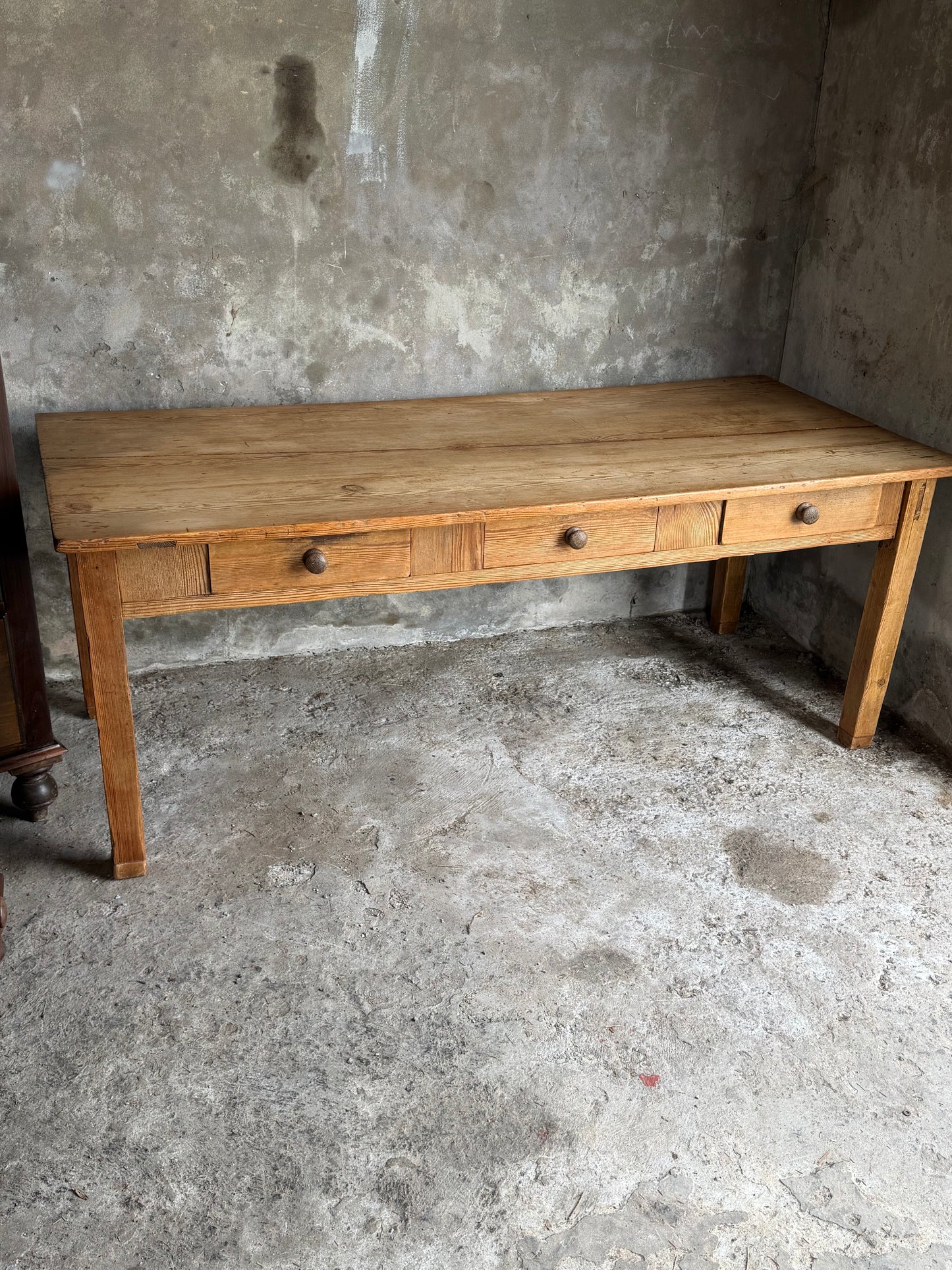 Irish Victorian Pine Kitchen Table