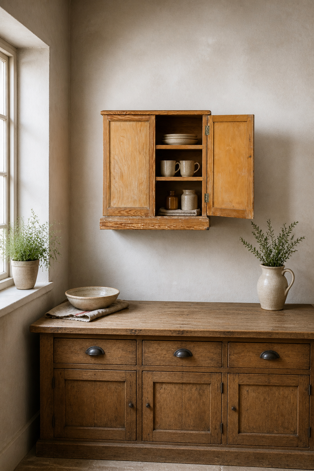 Edwardian Pine Cupboard