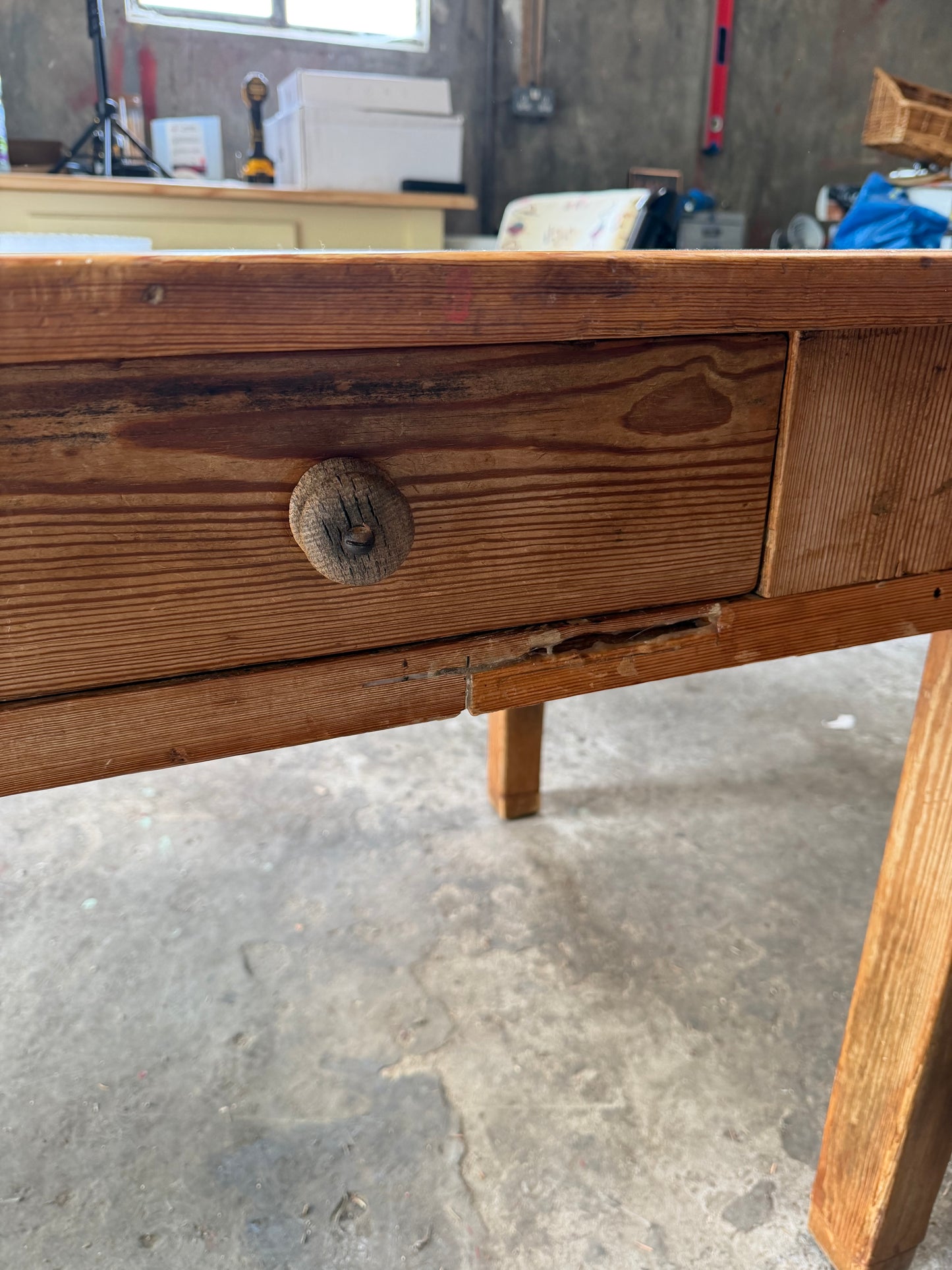 Irish Victorian Pine Kitchen Table