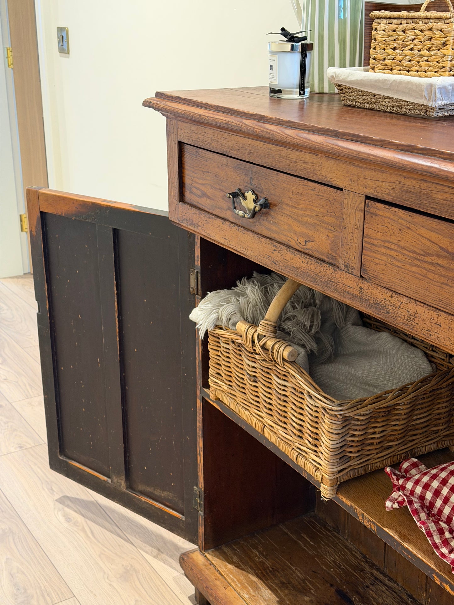 Victorian Dark Pine Cupboard
