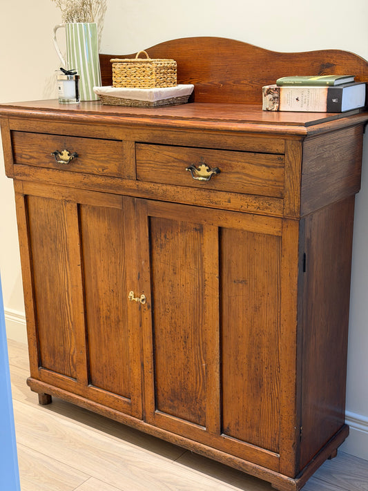 Victorian Dark Pine Cupboard