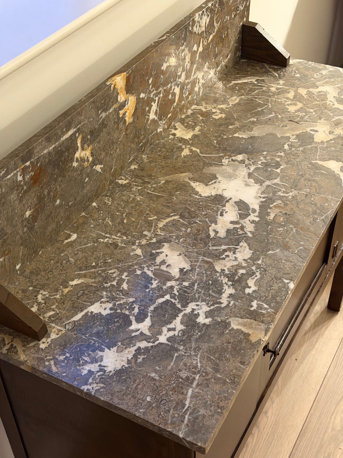 Early 20th Oak & Marble washstand