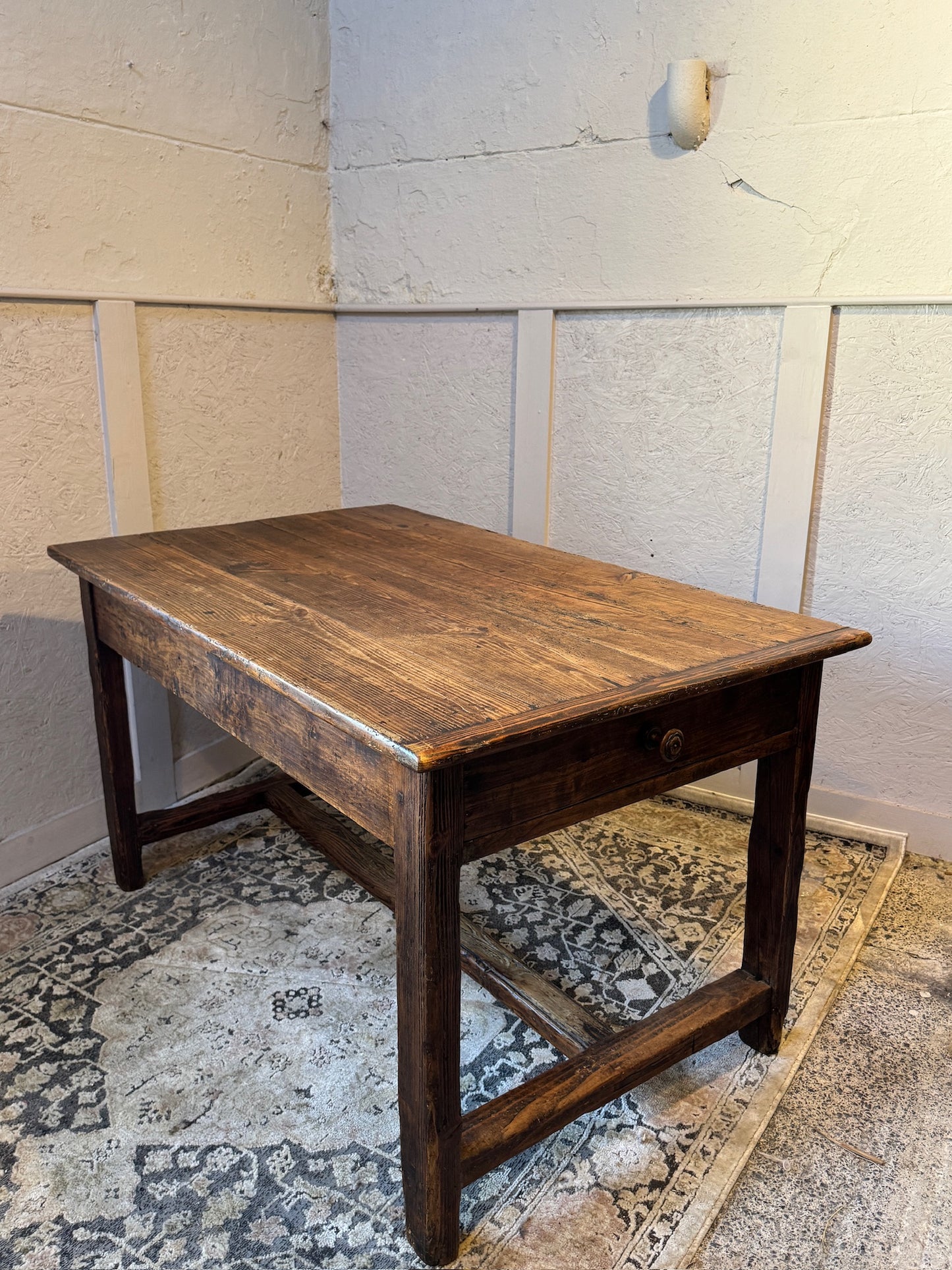 French pine & fruitwood kitchen table