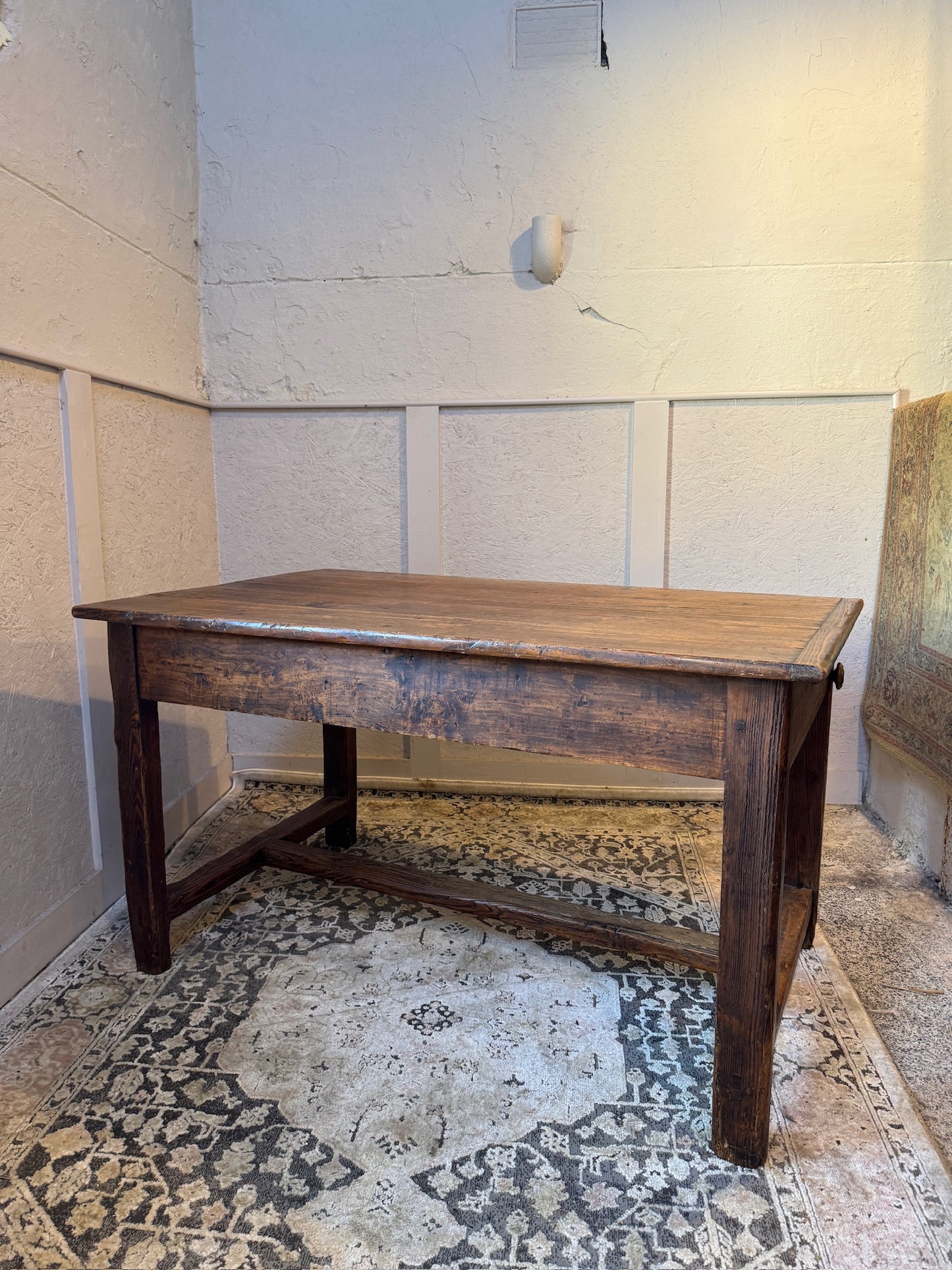 French pine & fruitwood kitchen table