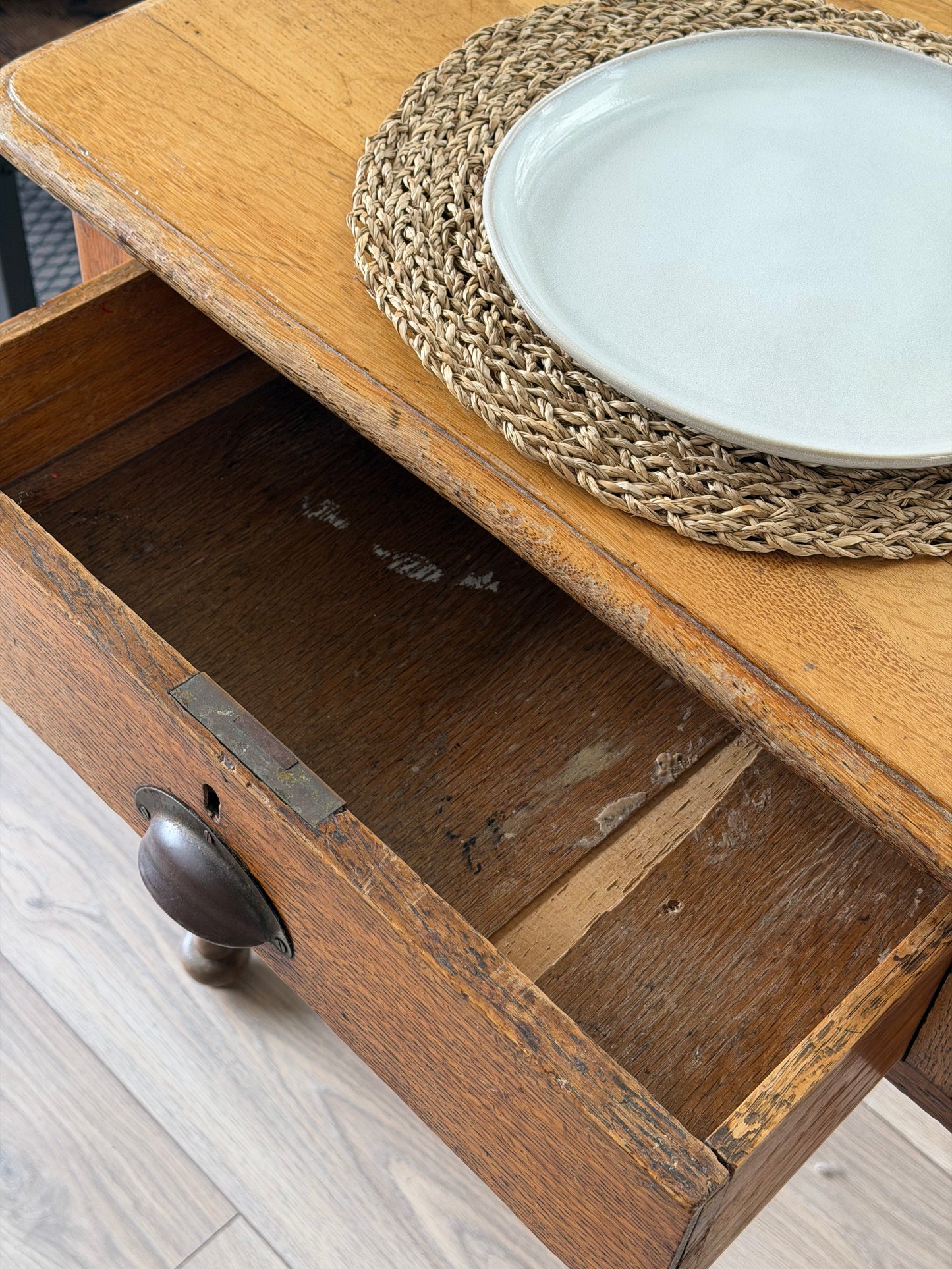 Irish Oak Kitchen Table by William Walsh