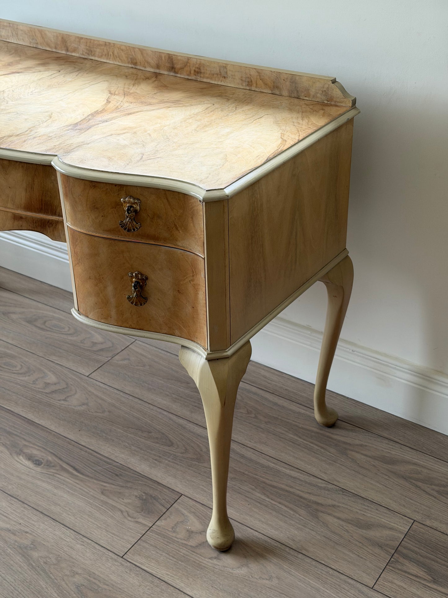 Bleached Burr Walnut Vanity Unit