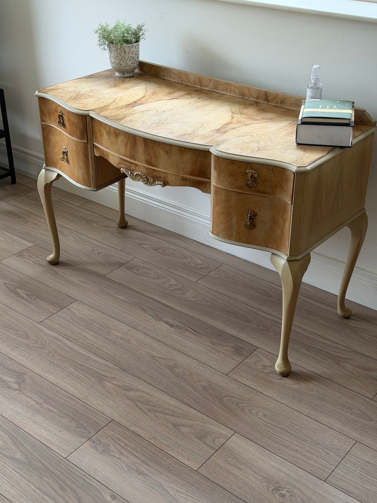 Bleached Burr Walnut Vanity Unit