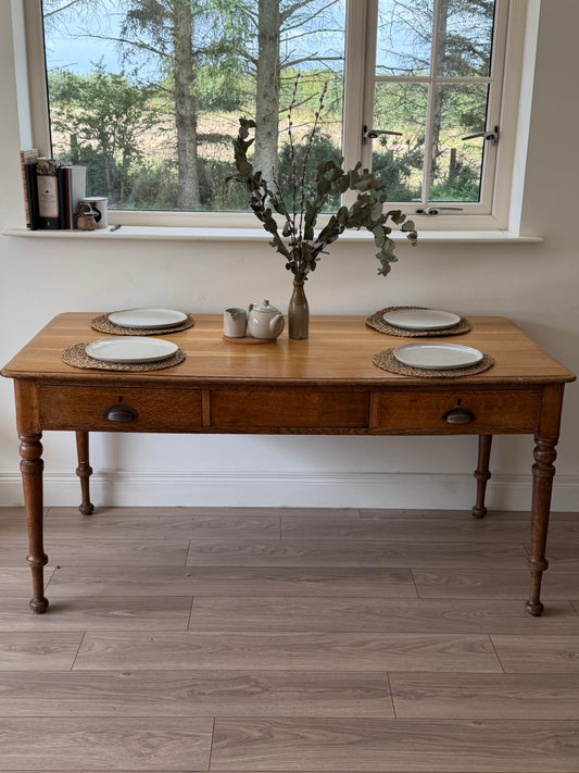 Irish Oak Kitchen Table by William Walsh