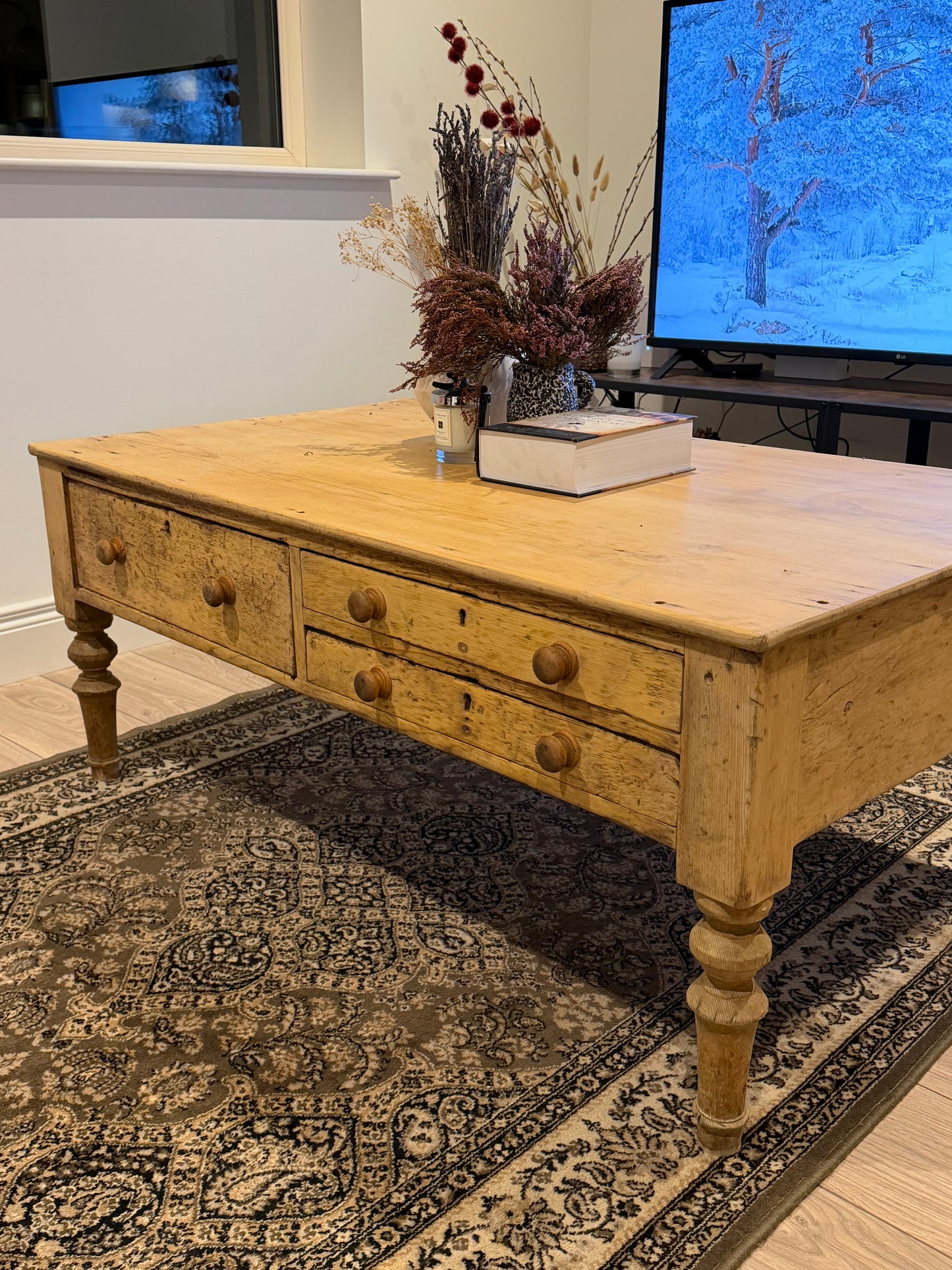 Victorian Pine Coffee Table