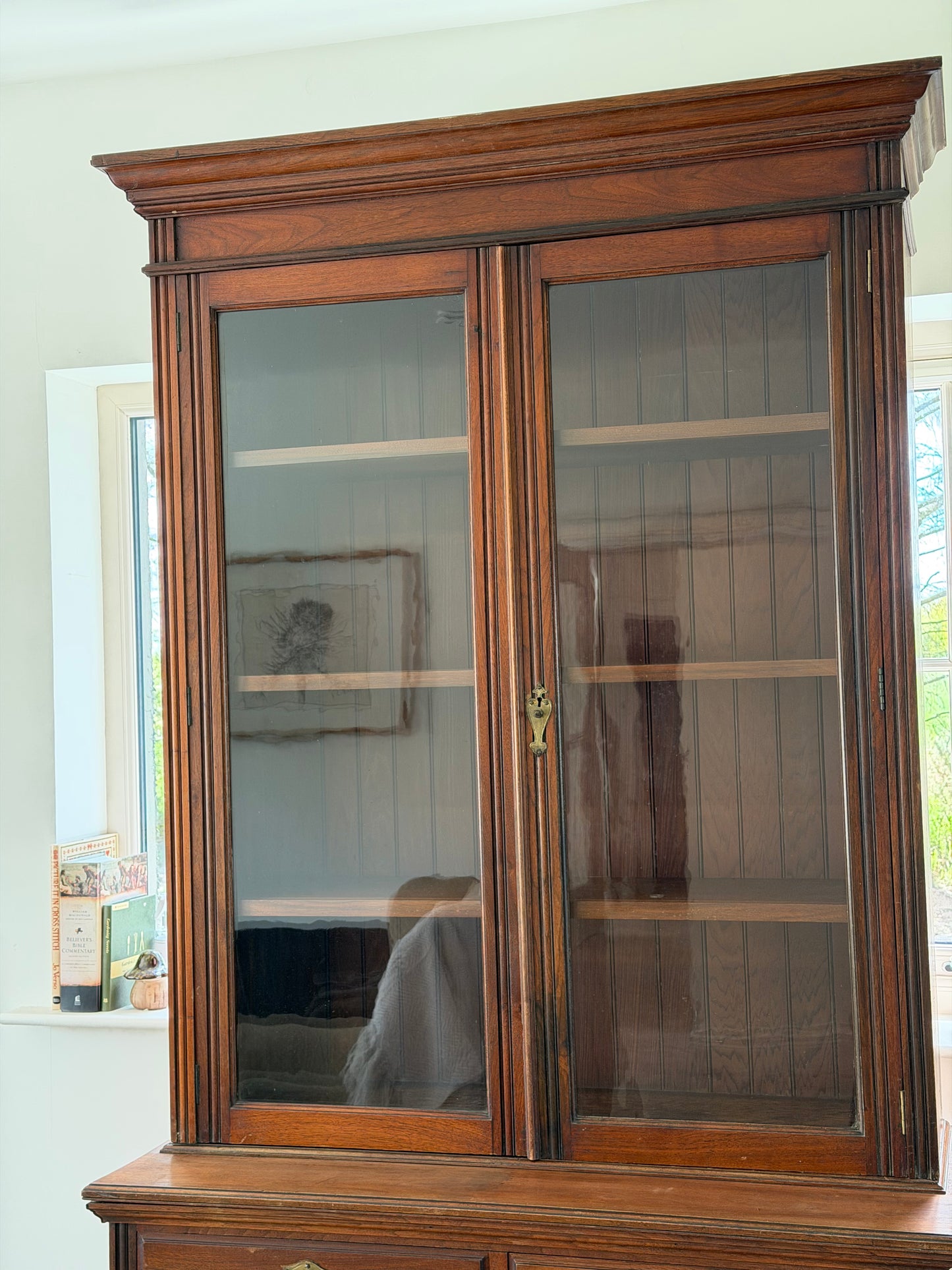 Victorian Walnut Bookcase