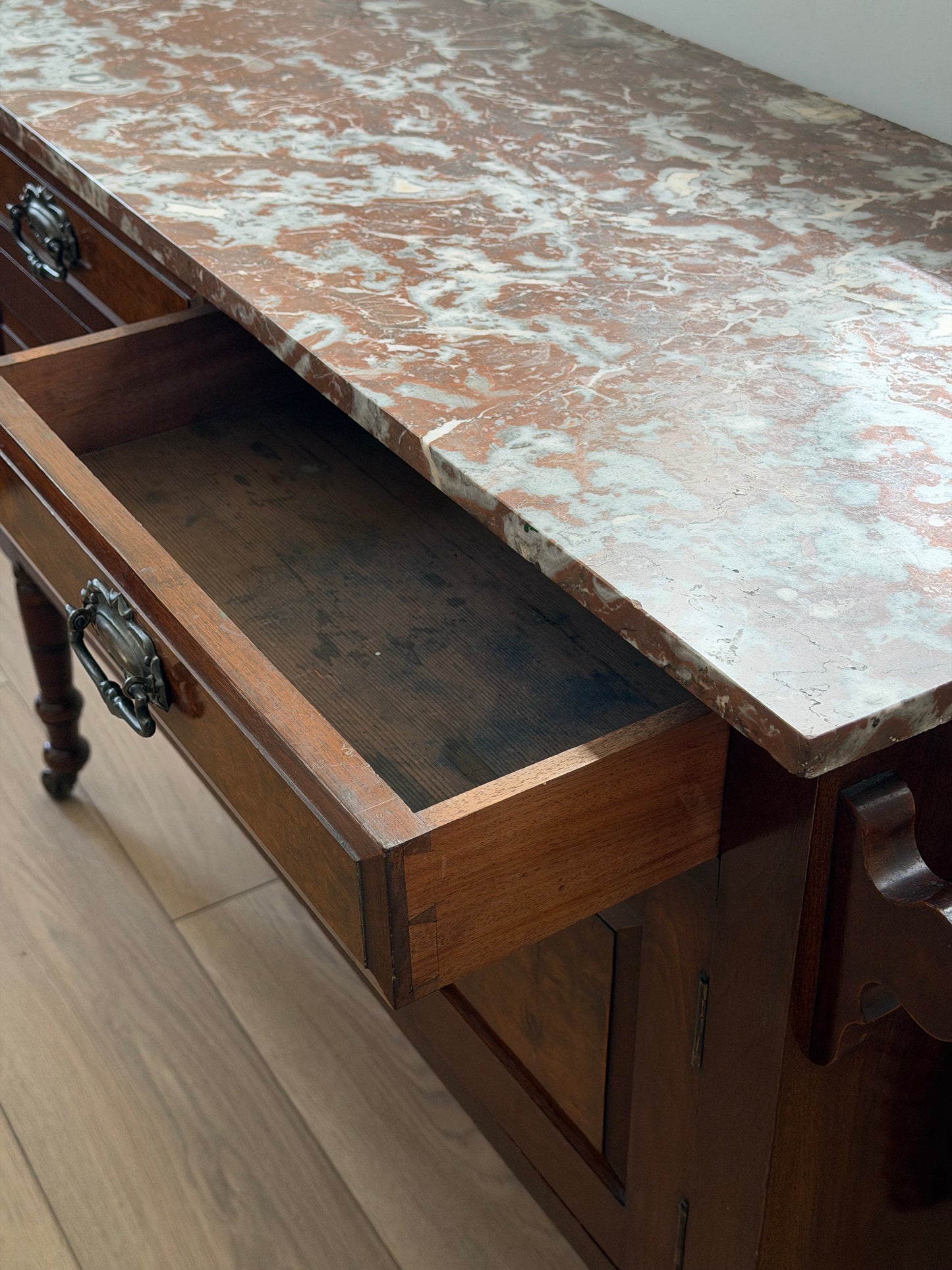 Burr Walnut & Marble Washstand