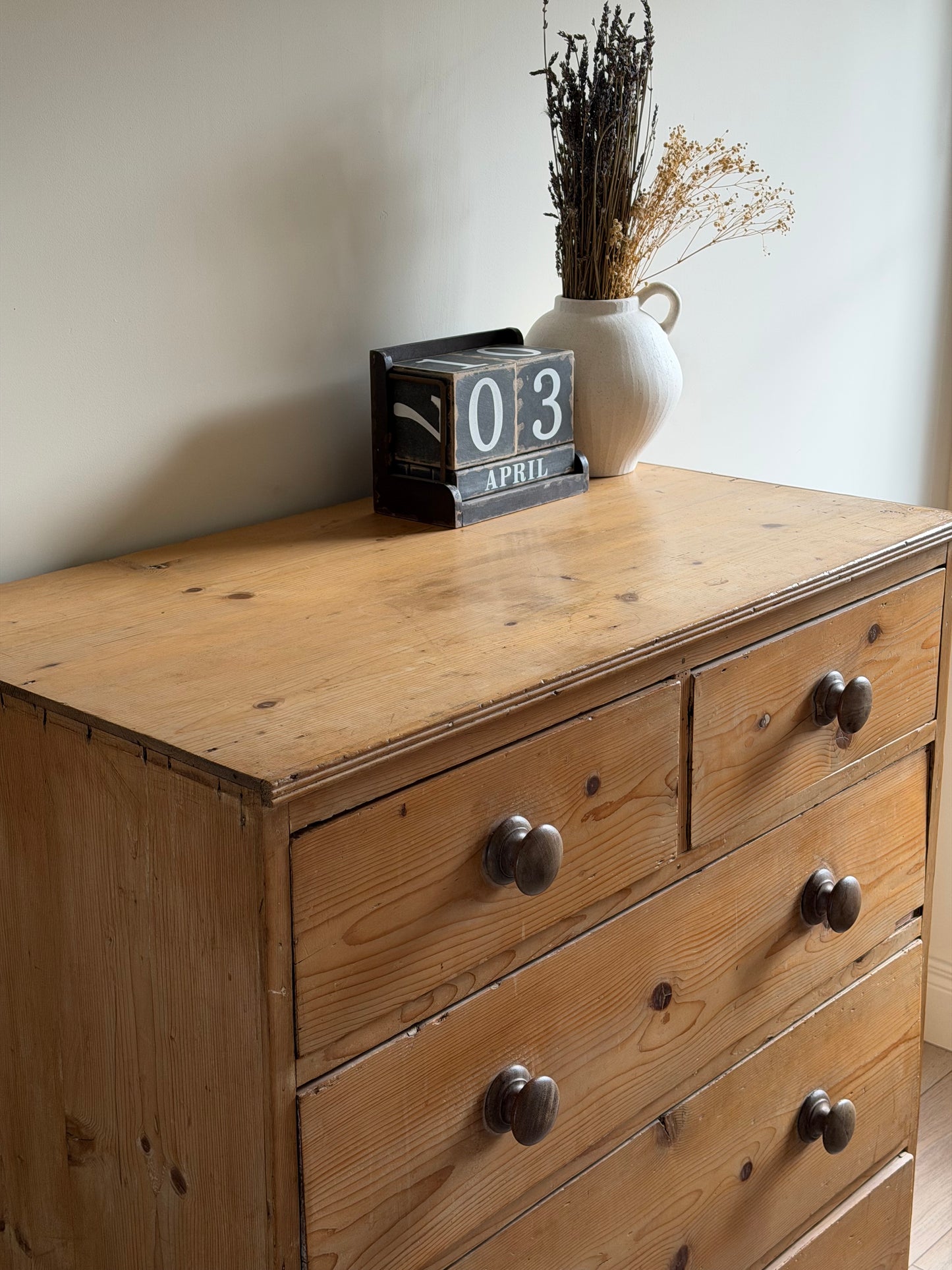 Victorian Pine Tall Chest of Drawers