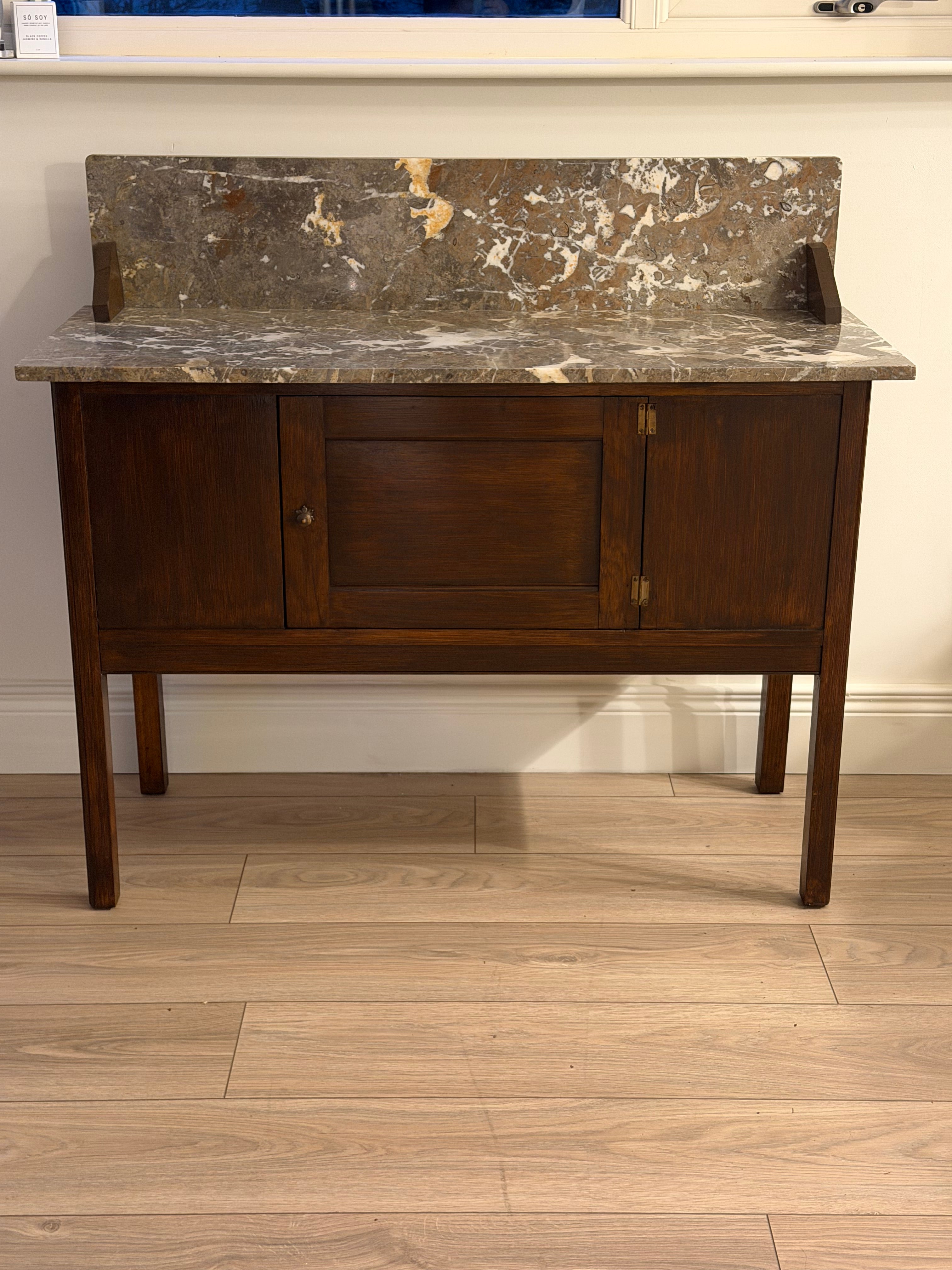 Early 20th Oak & Marble washstand – Welsh & Co Interiors