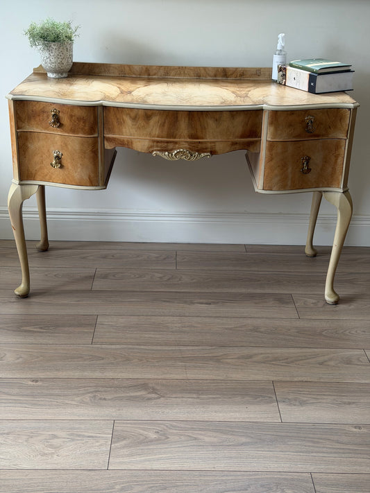 Bleached Burr Walnut Vanity Unit