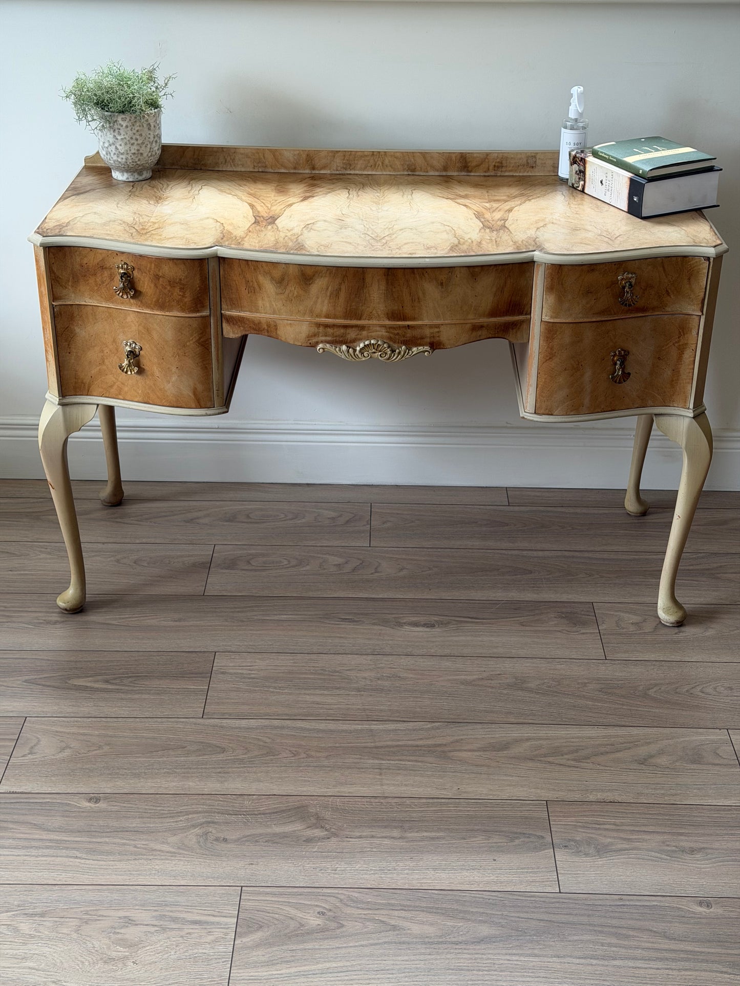 Bleached Burr Walnut Vanity Unit