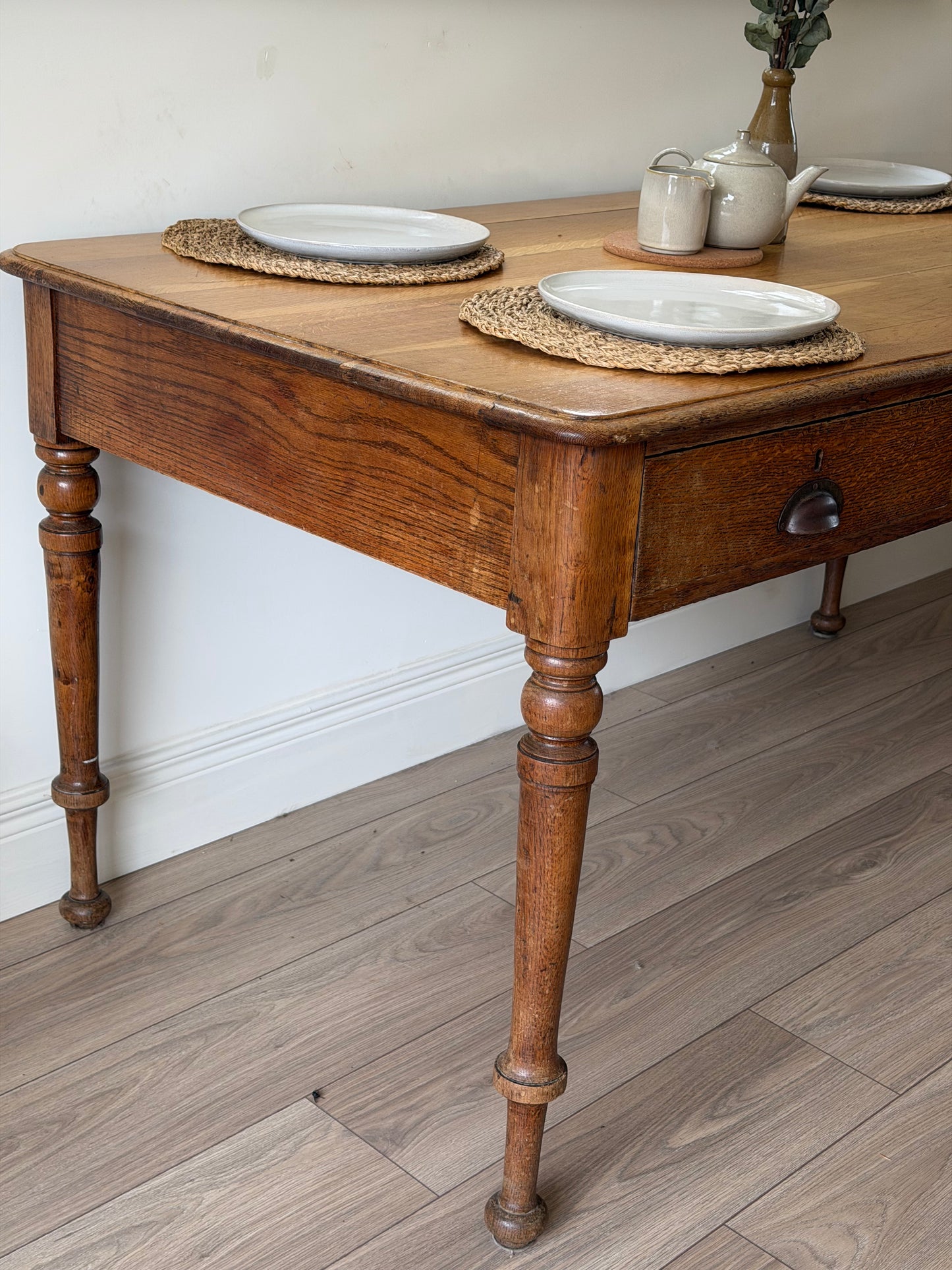 Irish Oak Kitchen Table by William Walsh