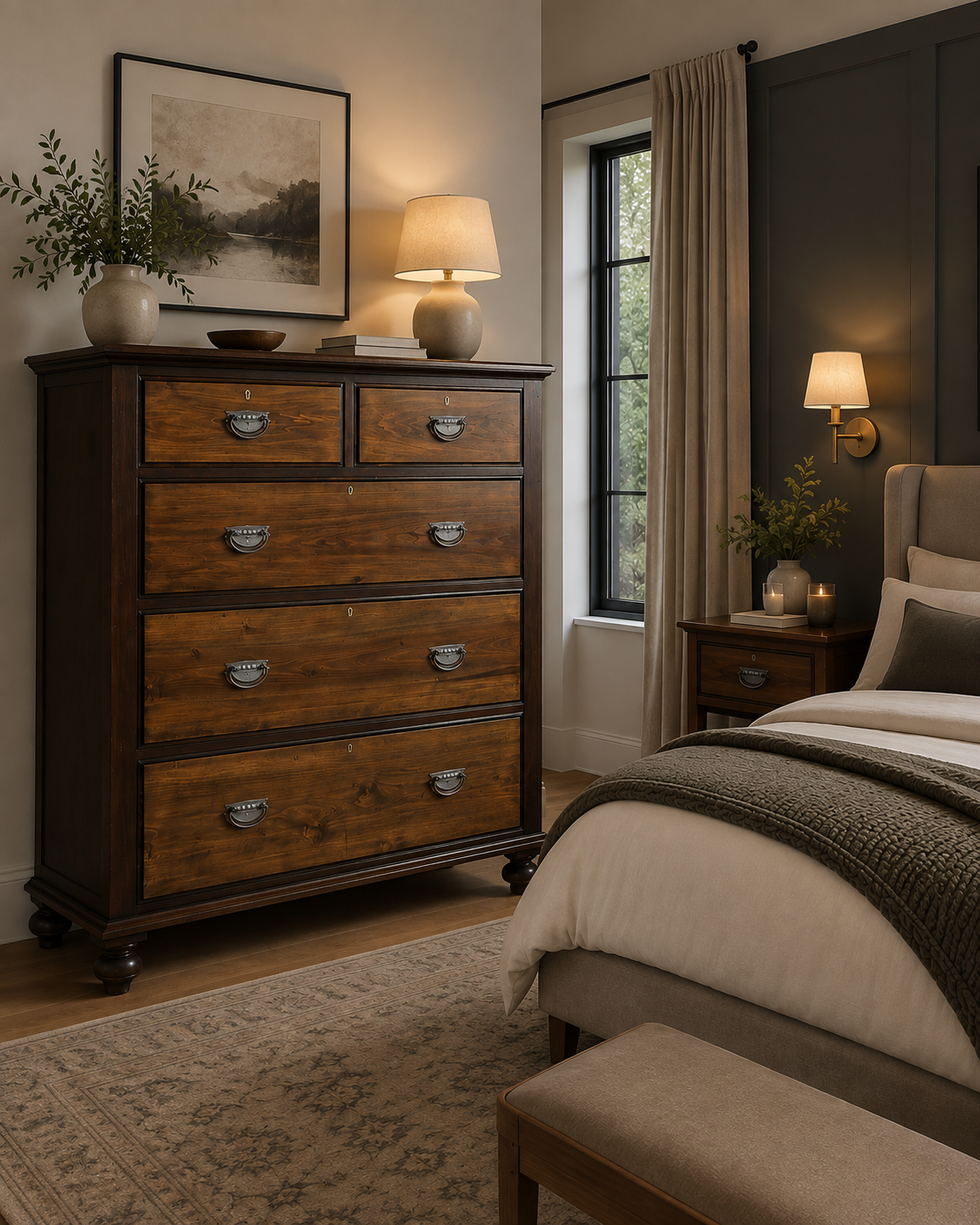 Edwardian Oak Chest of Drawers