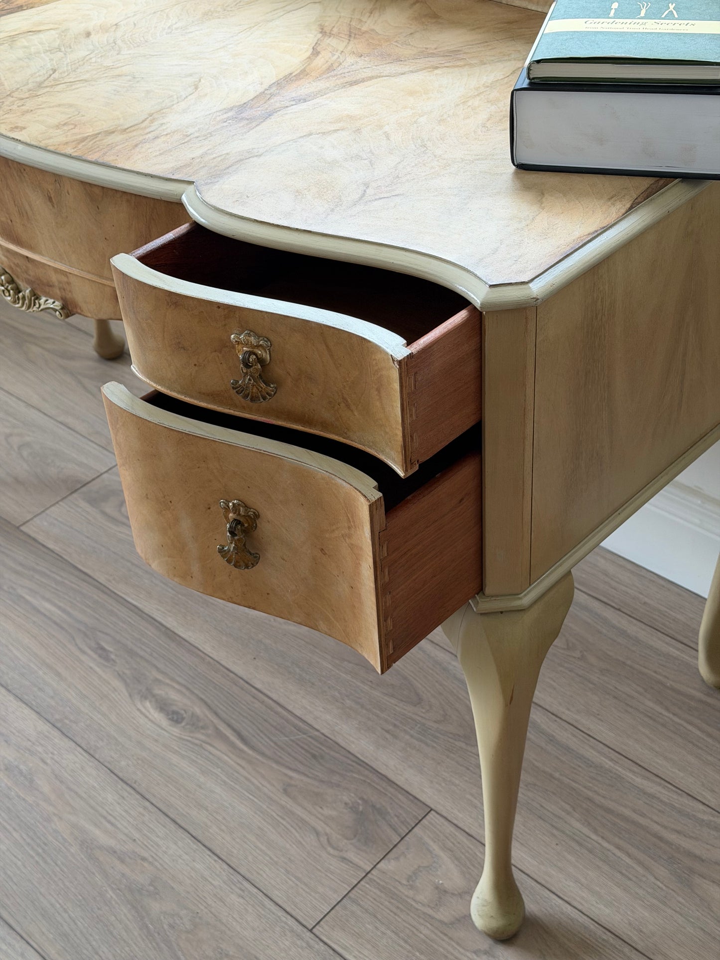 Bleached Burr Walnut Vanity Unit