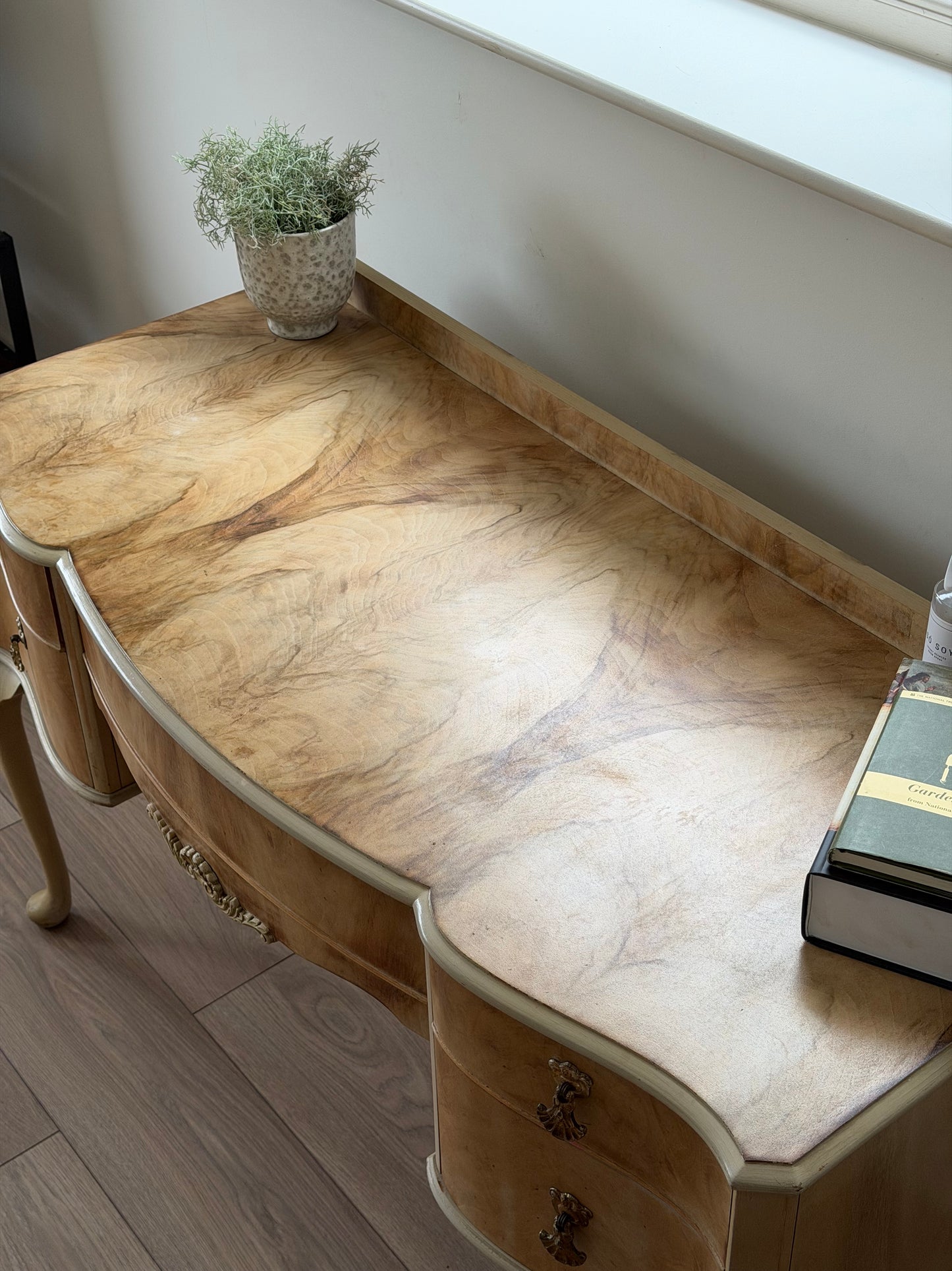 Bleached Burr Walnut Vanity Unit