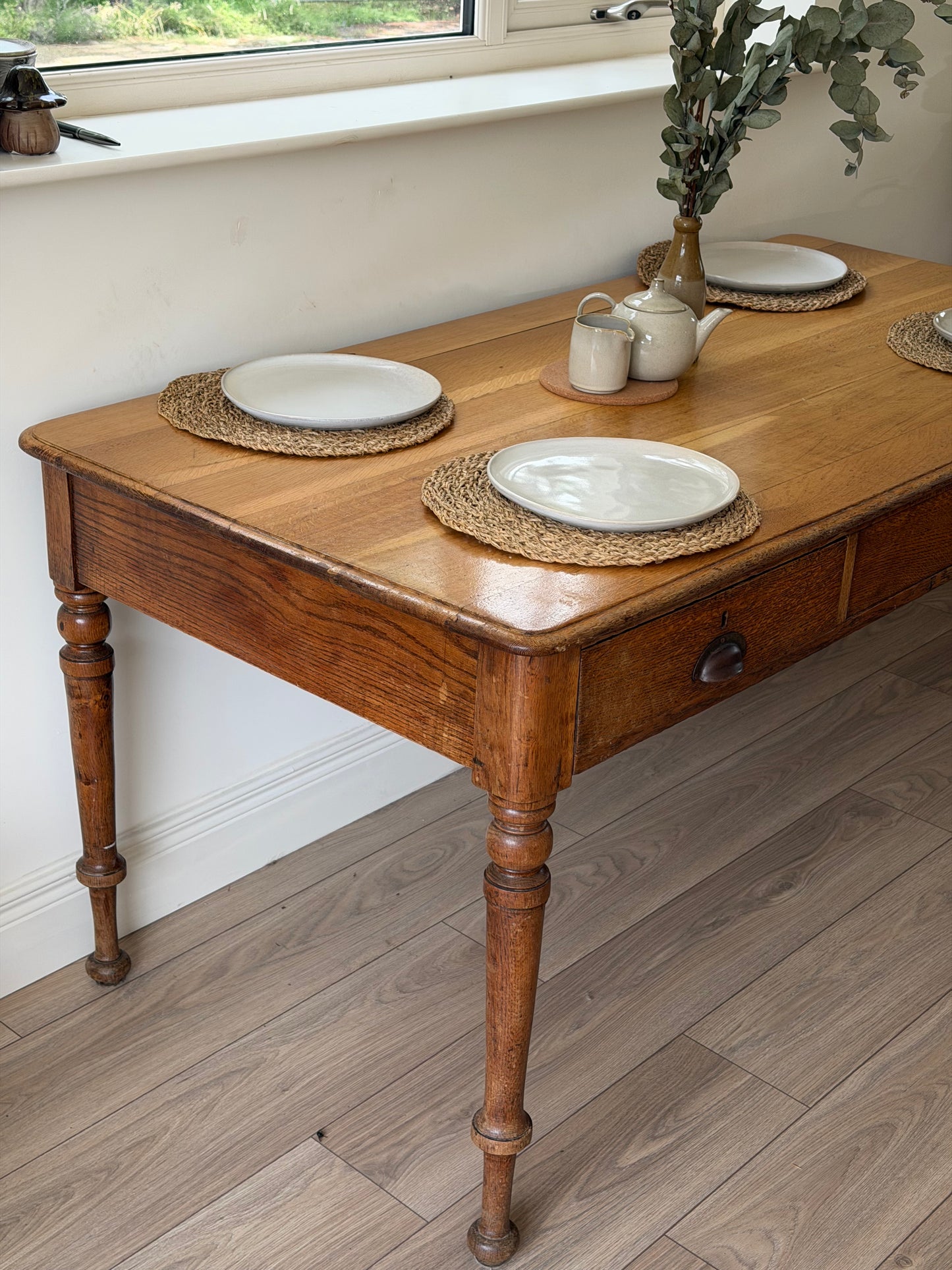 Irish Oak Kitchen Table by William Walsh