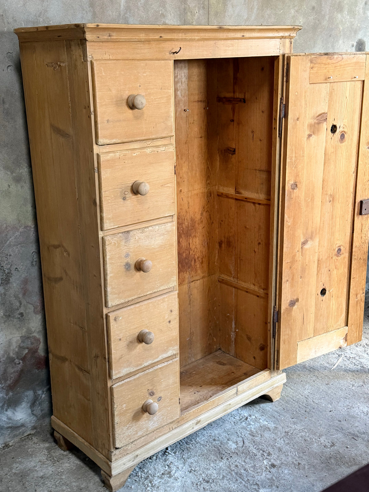 Victorian Pine Large Cupboard