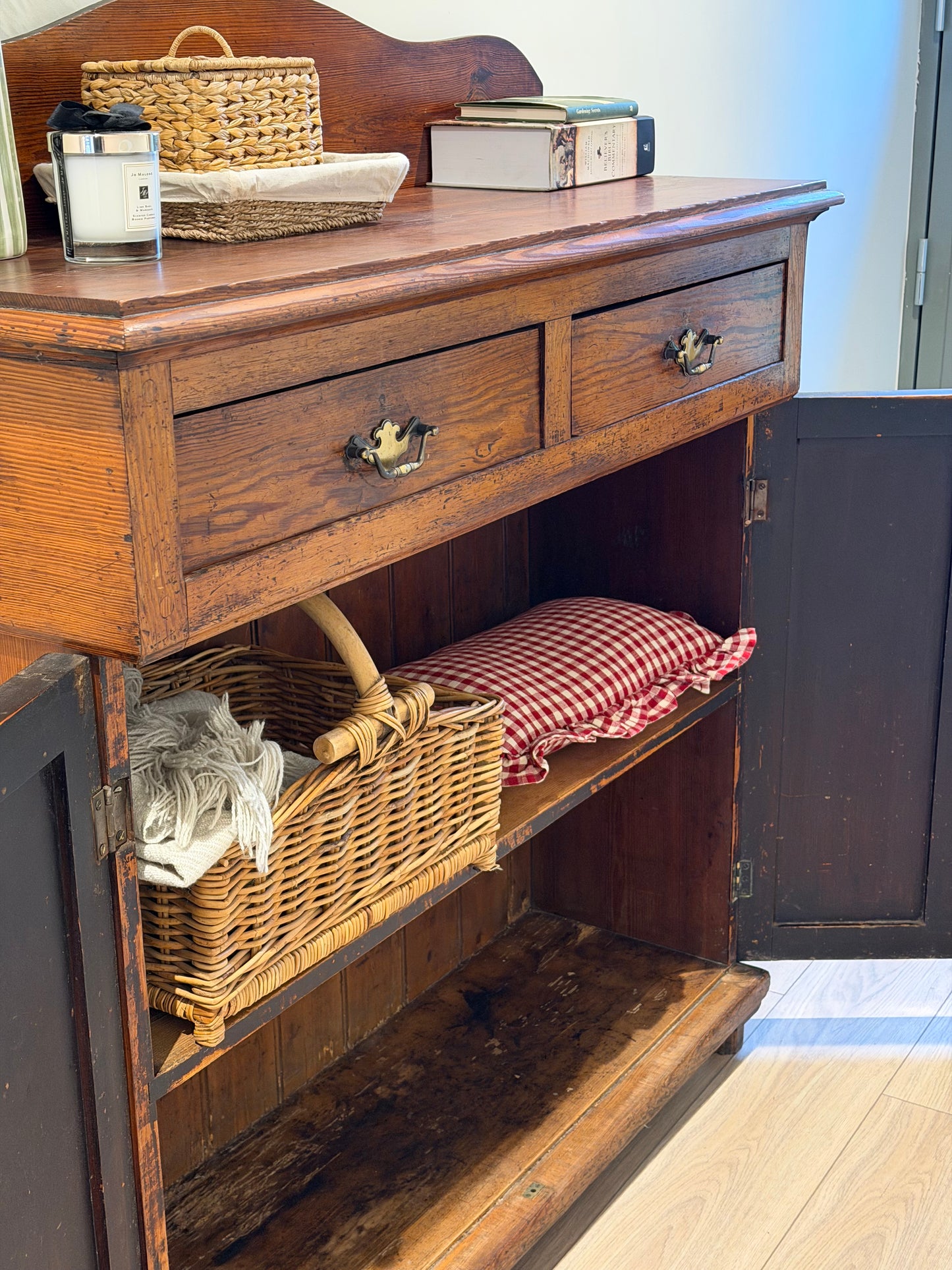 Victorian Dark Pine Cupboard