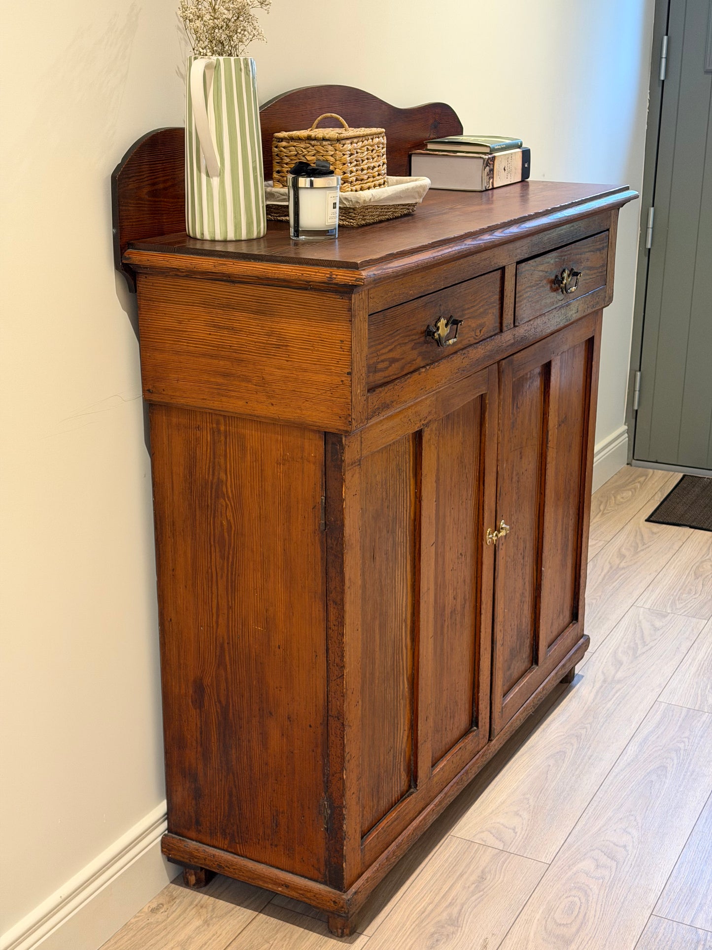 Victorian Dark Pine Cupboard