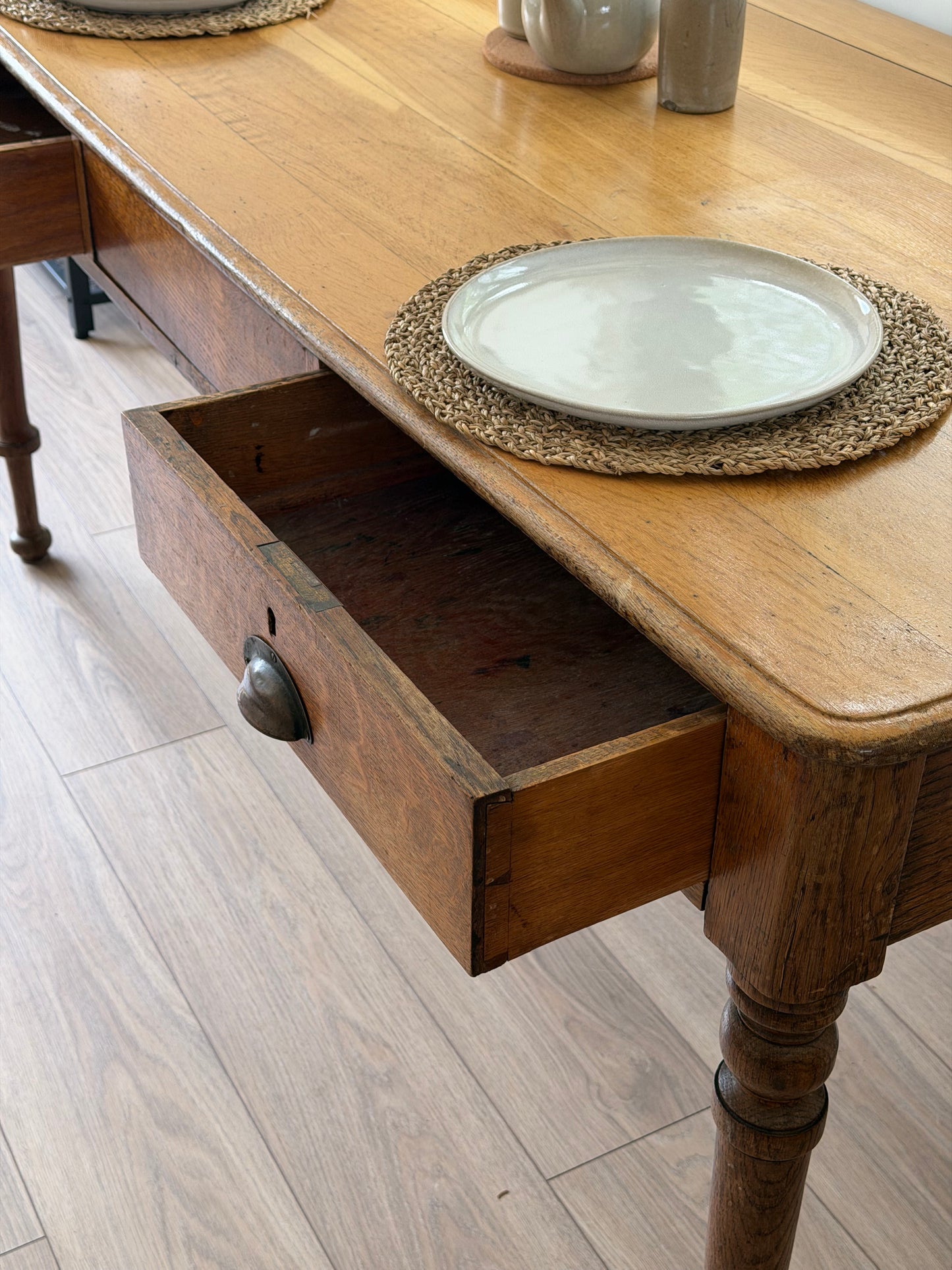 Irish Oak Kitchen Table by William Walsh