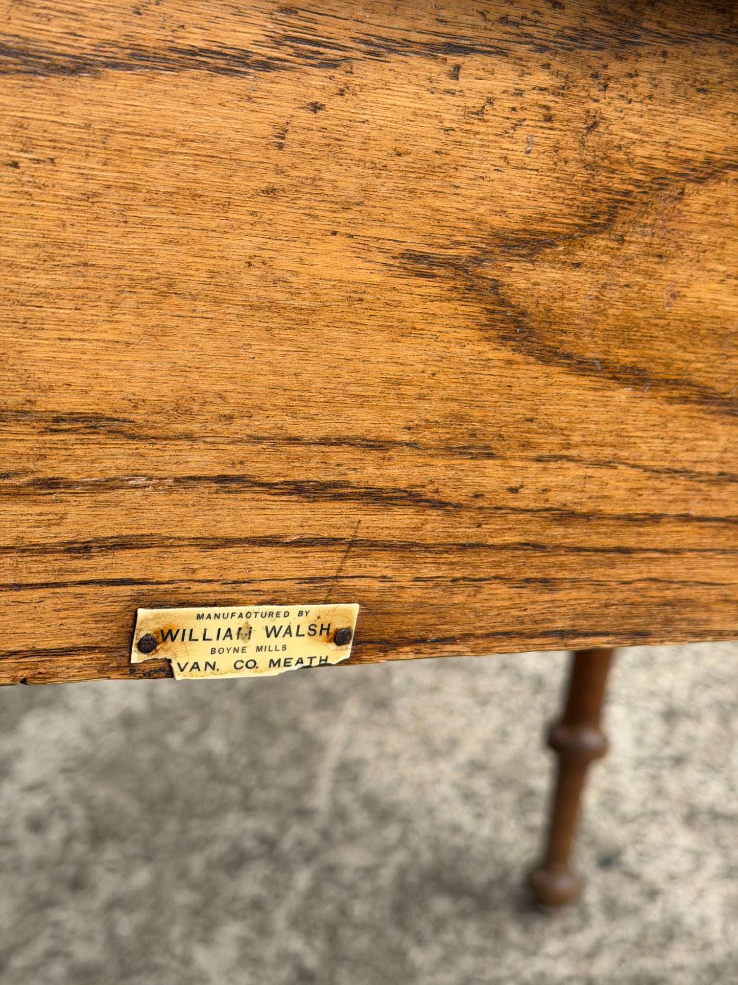 Irish Oak Kitchen Table by William Walsh