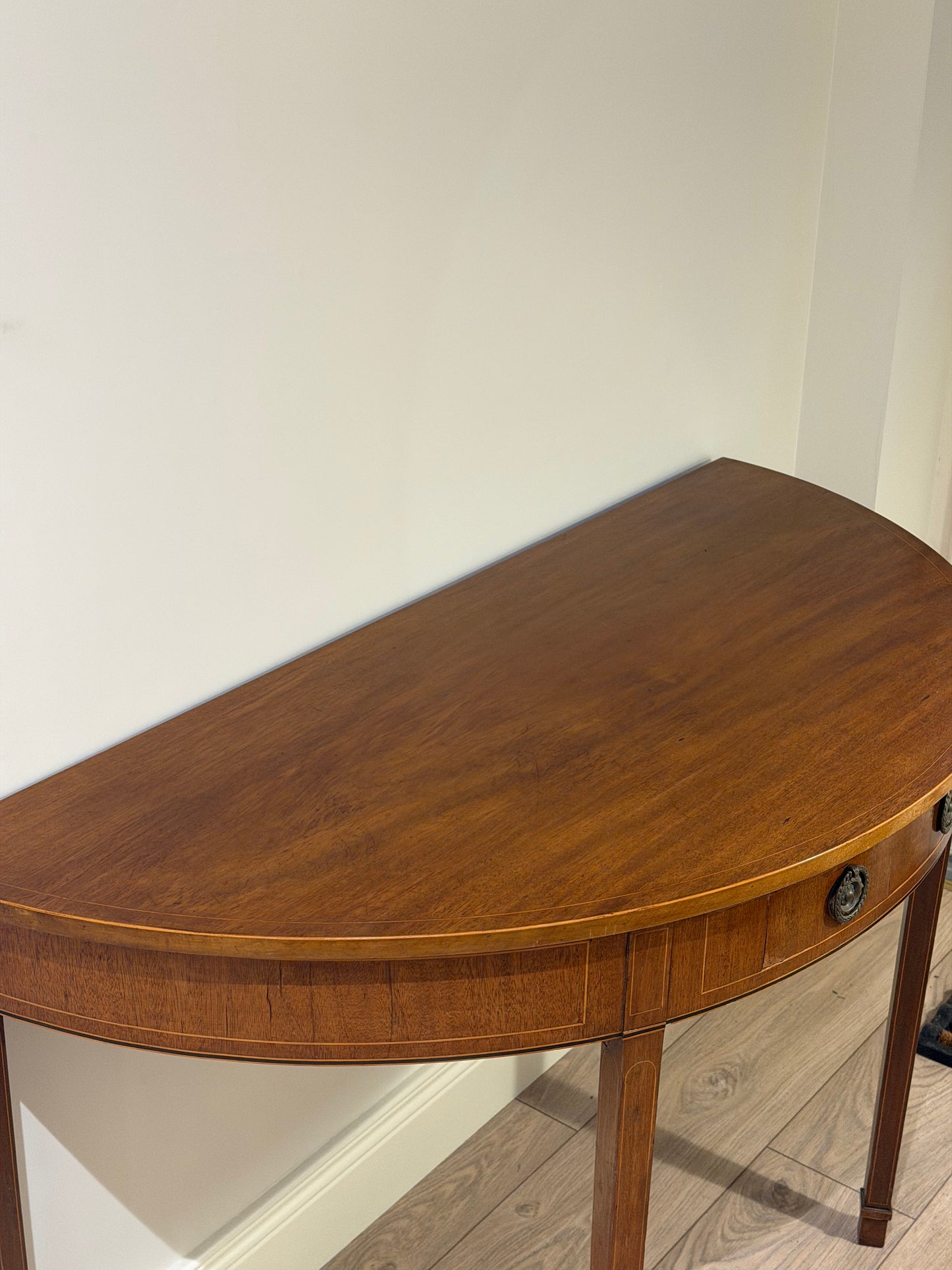 Sheraton Revival Demi-Lune Table