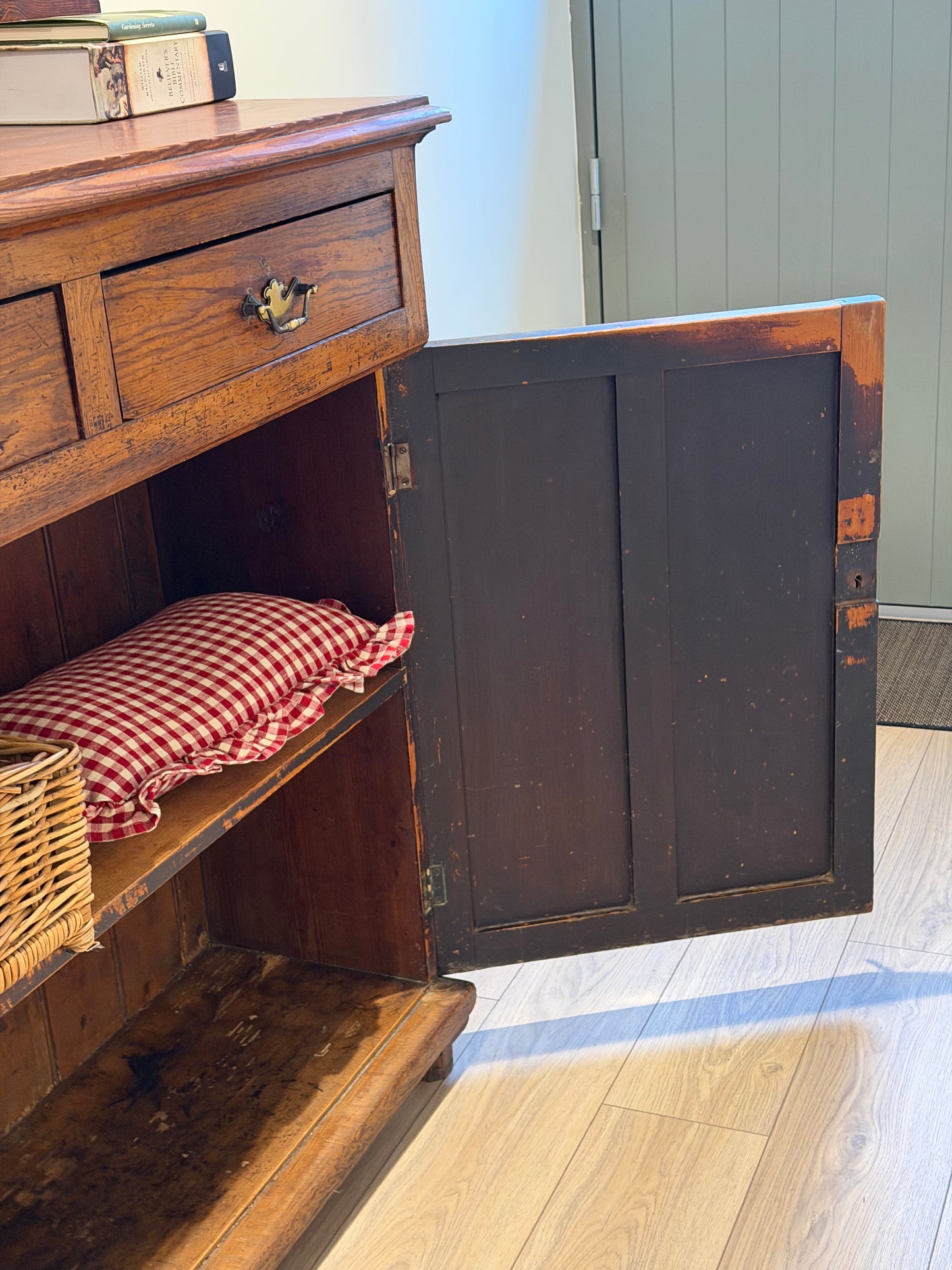 Victorian Dark Pine Cupboard
